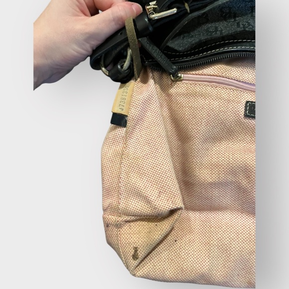 Authentic Dooney & Bourke Black DB Monogram Shoulder Bag w Duck Charm Vintage - Picture 14 of 16